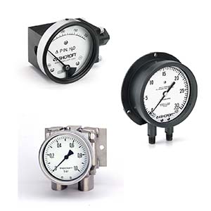 group of differential pressure gauges